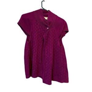 Izod Large Cardigan Sweater Short Sleeved Buttons Cute Women’s Cozy